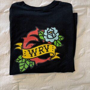 WRV Long-Sleeved T-Shirt Youth Medium Black with Logo